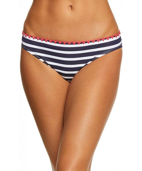 Tankinis Womens Breton Stripe Hipster Bikini Bottoms Mare Navy/White Size Large - C9186SG450M