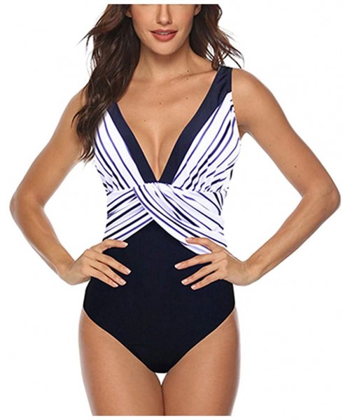 One-Pieces Sexy Printed Bikini One Piece Swimsuit Women Plus Size Print Tankini Swimjupmsuit Beachwear Padded Swimwear White1...