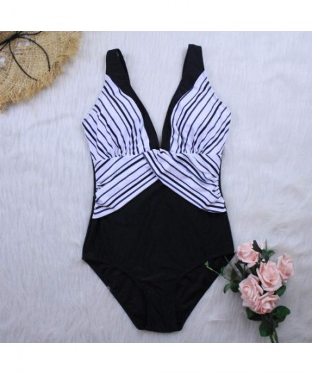 One-Pieces Sexy Printed Bikini One Piece Swimsuit Women Plus Size Print Tankini Swimjupmsuit Beachwear Padded Swimwear White1...