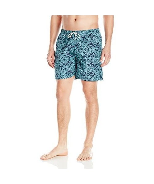 Trunks Men's San O 6.5 Inch Pattern Swim - Lagoon/Marine - C812O320ON1