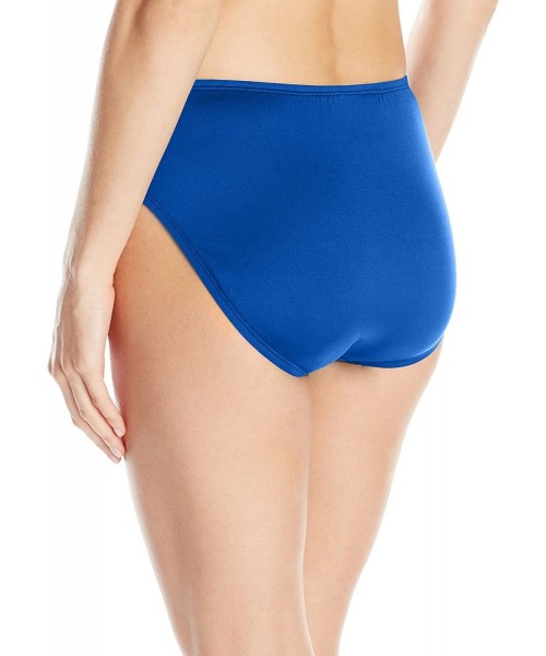 Bottoms Women's Plus Size Solid Mid Waist Hipster Bikini Swimsuit Bottom - Cobalt//Solid - CG18I3R09IG