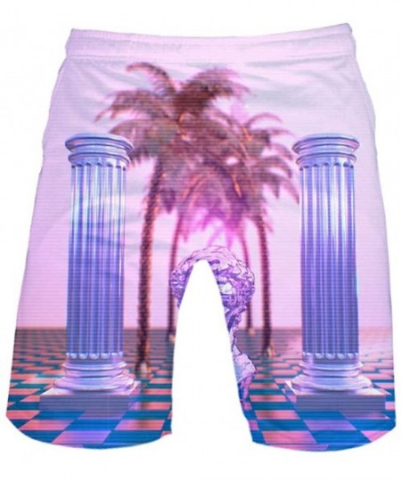 Board Shorts Mens Vaporwave 3D Swim Trunks Summer Board Beach Shorts Bathing Suit - Vaporwave-08 - CH18UKS0MQW