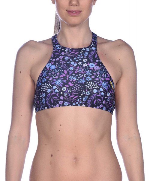 Tops Womens Rule Breaker Think Crop Top MaxLife Bikini Top - Floral - CI18ULOHN4O