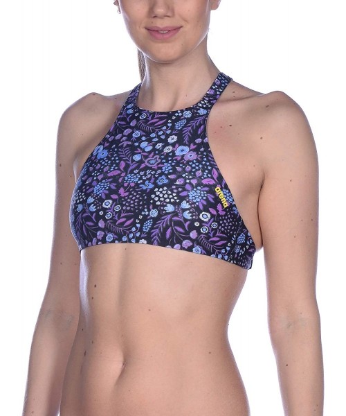 Tops Womens Rule Breaker Think Crop Top MaxLife Bikini Top - Floral - CI18ULOHN4O