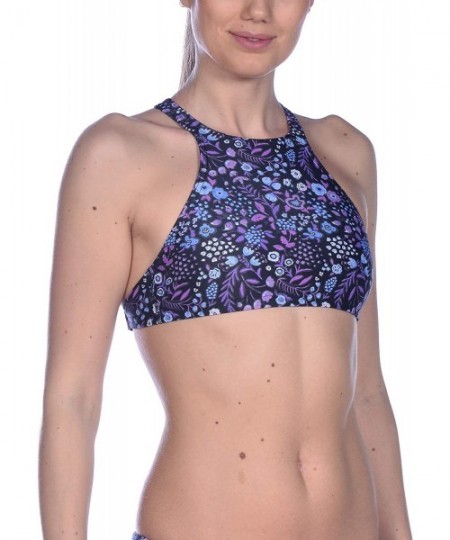 Tops Womens Rule Breaker Think Crop Top MaxLife Bikini Top - Floral - CI18ULOHN4O