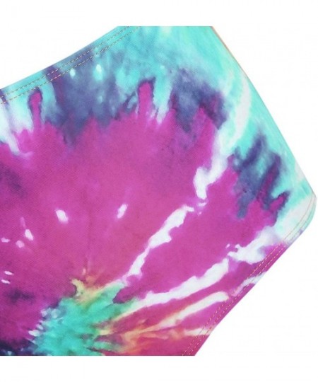 Cover-Ups Twist Front Tie Dye Scoop Neck Tankini Swimsuit - Multi-b - CR19720WADC