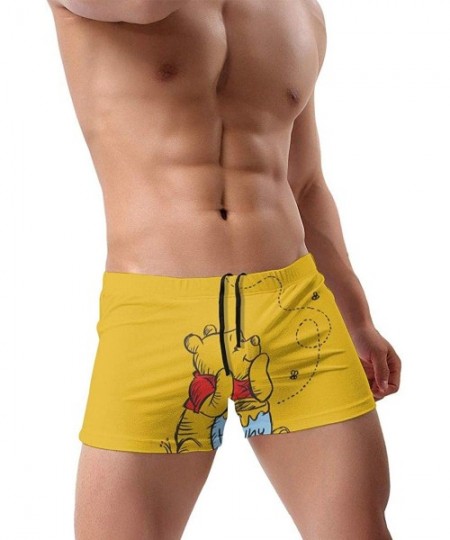 Briefs Pink Winnie The Pooh Men's Boxer Swim Shorts for Men Teens Boys Sons Swim Pool Beach Gifts - Winnie the Pooh1 - C6198Q...