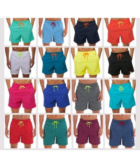 Board Shorts Swimwear Swim Shorts Trunks Beach Board Shorts Swimming Pants Swimsuits - Jacinth - CJ18U3AQ586