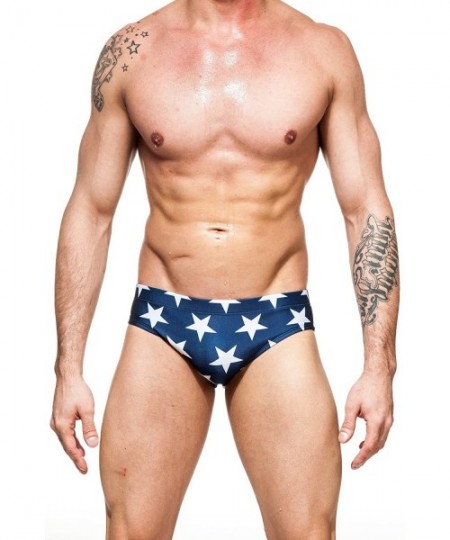 Racing Men's USA Freedom Hot Body Bikini Swimsuit - Navy Stars - CZ11JAN0NJH