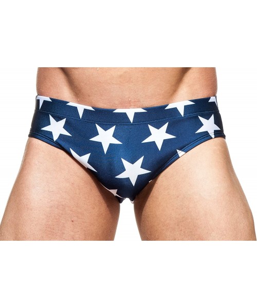 Racing Men's USA Freedom Hot Body Bikini Swimsuit - Navy Stars - CZ11JAN0NJH