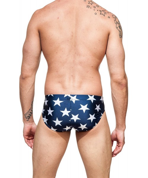 Racing Men's USA Freedom Hot Body Bikini Swimsuit - Navy Stars - CZ11JAN0NJH