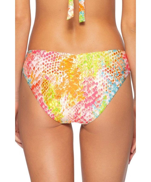 Bottoms Women's Reagan Neon Snakeskin Print Hipster Bikini Bottom - Multi - C6193XDQWMK