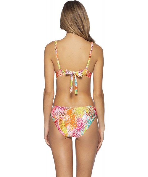 Bottoms Women's Reagan Neon Snakeskin Print Hipster Bikini Bottom - Multi - C6193XDQWMK