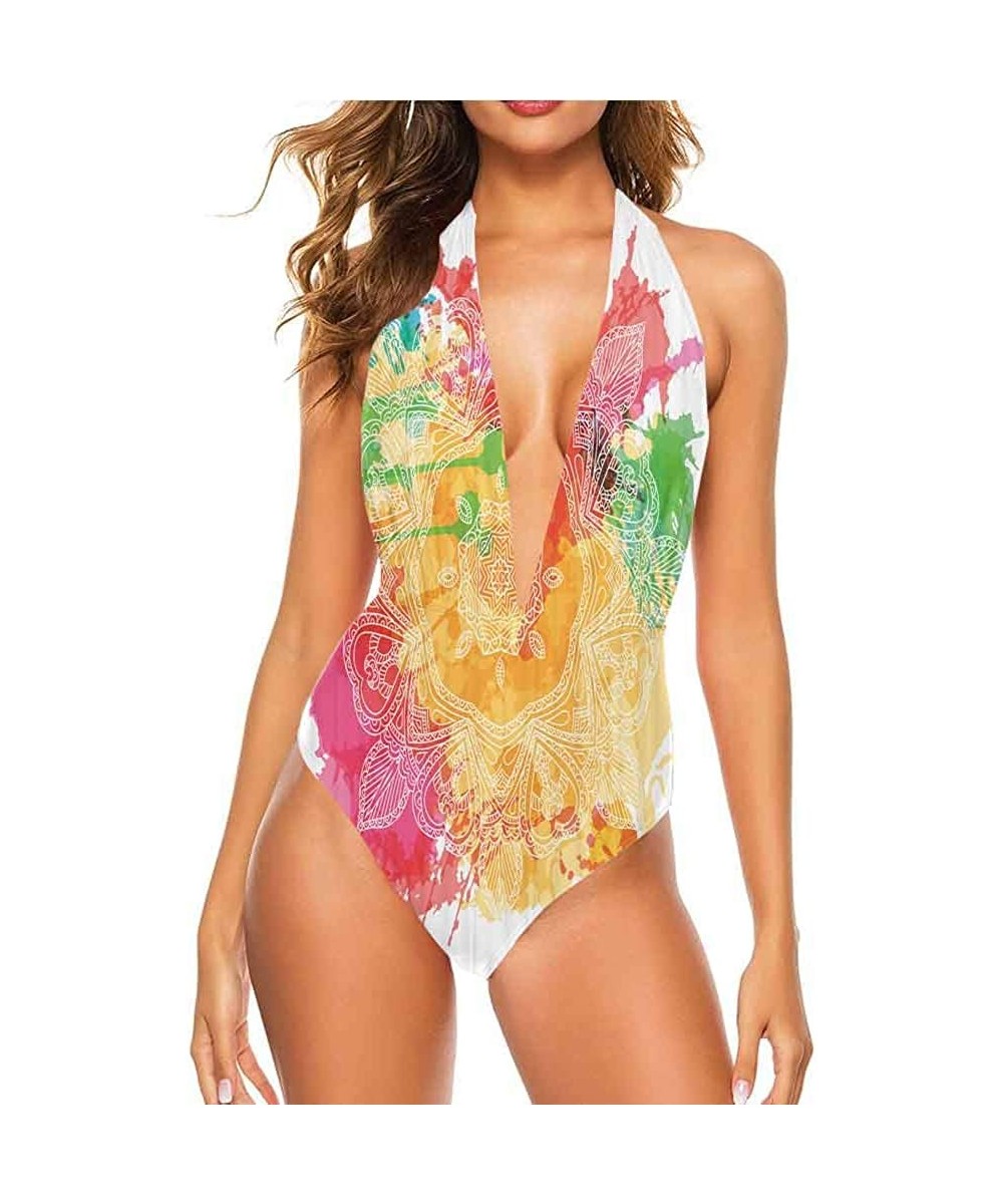 Cover-Ups Swimwear Bikinis Outline Drawing Jungle and Fully Functional - Multi 02 - C919CAN8OLD