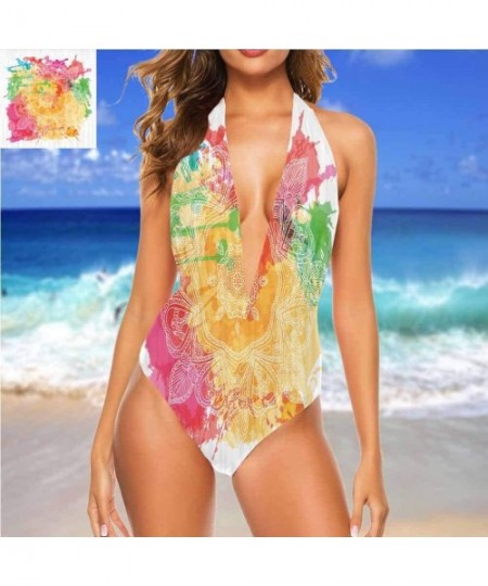 Cover-Ups Swimwear Bikinis Outline Drawing Jungle and Fully Functional - Multi 02 - C919CAN8OLD