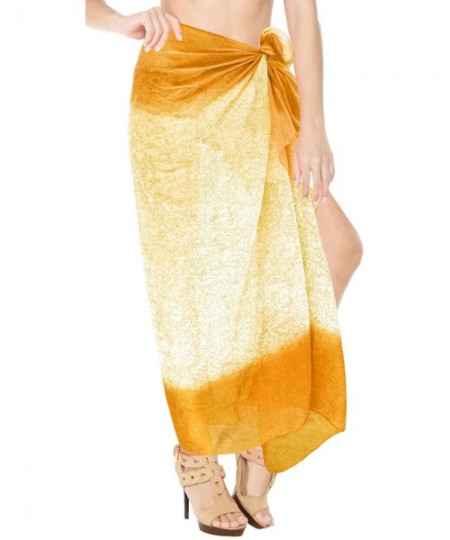 Cover-Ups Women's Plus Size Swimsuit Cover Up Summer Beach Skirt Wrap Full Long F - Gold_i709 - CX184T8KI22