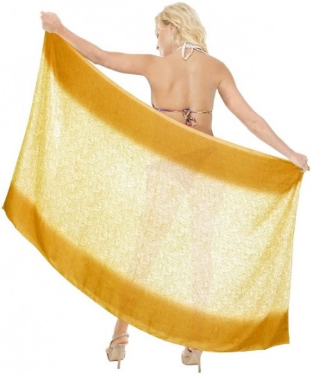 Cover-Ups Women's Plus Size Swimsuit Cover Up Summer Beach Skirt Wrap Full Long F - Gold_i709 - CX184T8KI22