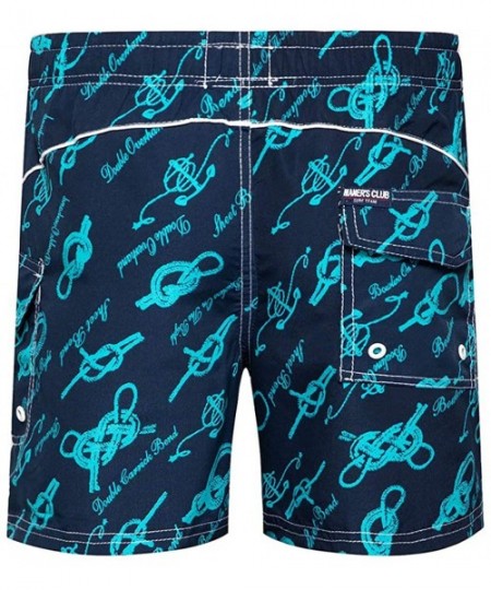 Board Shorts Mens Swim Trunks Quick Dry Funny Shorts with Mesh Lining Swimwear Bathing Suits - 153m-blue - CT190G0M907