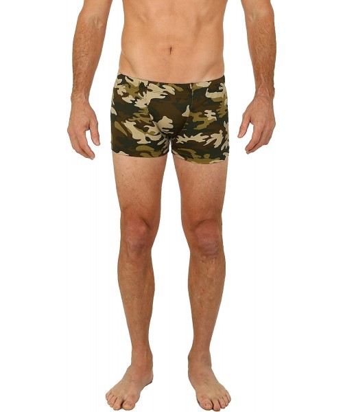 Briefs Men's Swimwear Briefs Briefs Bike-wear - Olive Camo - CM121215VZL