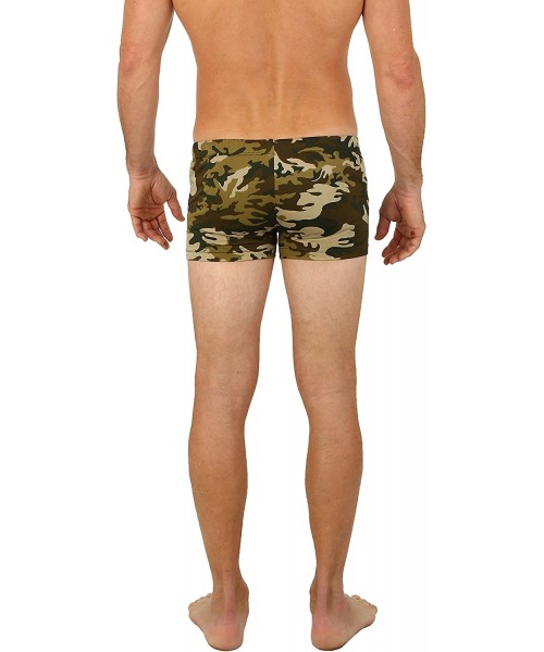 Briefs Men's Swimwear Briefs Briefs Bike-wear - Olive Camo - CM121215VZL