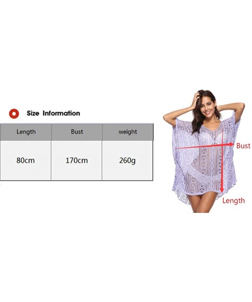 Cover-Ups Women's Summer Pool Swimsuit Bikini Beach Swimwear Cover up Crochet Dress - 01 Apricot - CO18RNA2IM3