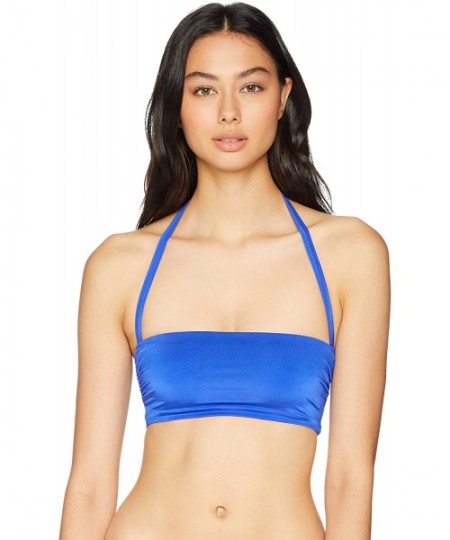 Tops Women's 80's Flashback Tube Bandeau Bikini Top Swimsuit - Flashback Blu-ray - CT180854QZ4