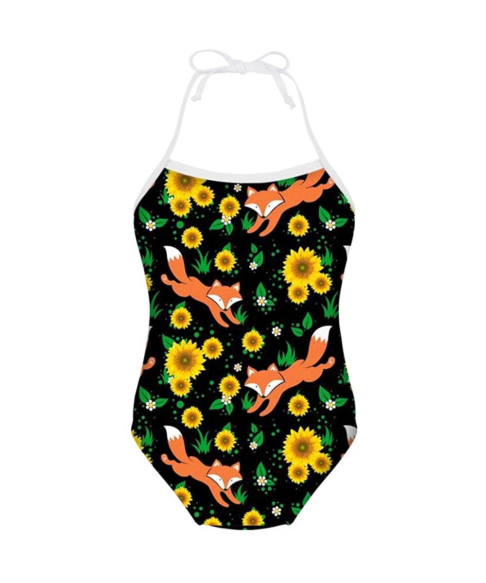 Sets Little Girls One Piece Swimsuit Animal Printed Bathing Suit Surfer Short - X-daisy Fox - CL18NUA4KW9