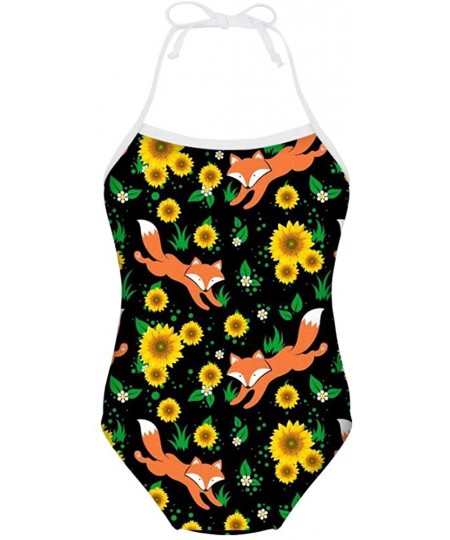 Sets Little Girls One Piece Swimsuit Animal Printed Bathing Suit Surfer Short - X-daisy Fox - CL18NUA4KW9