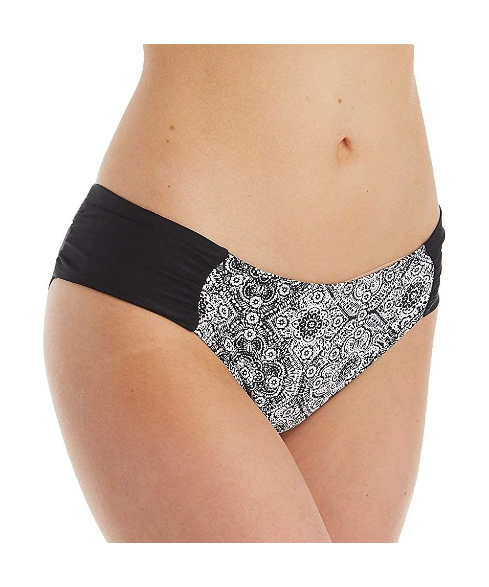 Tankinis Samara Gathered Bikini Bottom - Black/White - CR193GKU46R