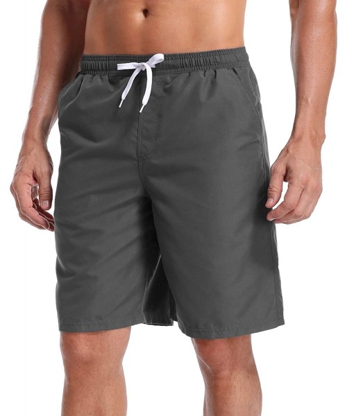 Board Shorts Mens Swim Trunks Summer Beach Shorts Board Shorts Pockets 4th of July - Gray - CQ18K6EKD8U