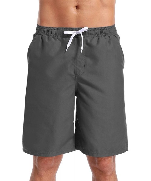 Board Shorts Mens Swim Trunks Summer Beach Shorts Board Shorts Pockets 4th of July - Gray - CQ18K6EKD8U