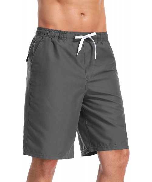 Board Shorts Mens Swim Trunks Summer Beach Shorts Board Shorts Pockets 4th of July - Gray - CQ18K6EKD8U