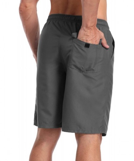 Board Shorts Mens Swim Trunks Summer Beach Shorts Board Shorts Pockets 4th of July - Gray - CQ18K6EKD8U