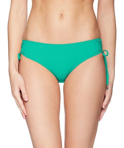 Bottoms Women's Alex Solid Side Tie Adjustable Bikini Swim Bottom - Jade - CP1868WA9NI