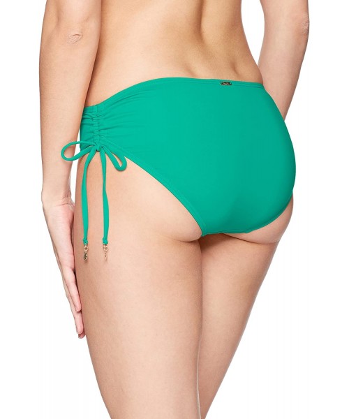 Bottoms Women's Alex Solid Side Tie Adjustable Bikini Swim Bottom - Jade - CP1868WA9NI