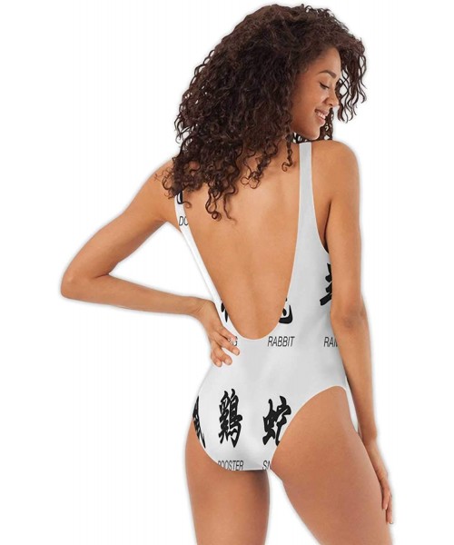 One-Pieces Hand Shadow Puppets swan-Women's Conservative Athletic One Piece Training Swimsuit Bear S - Multi 13 - C2190TKLA42