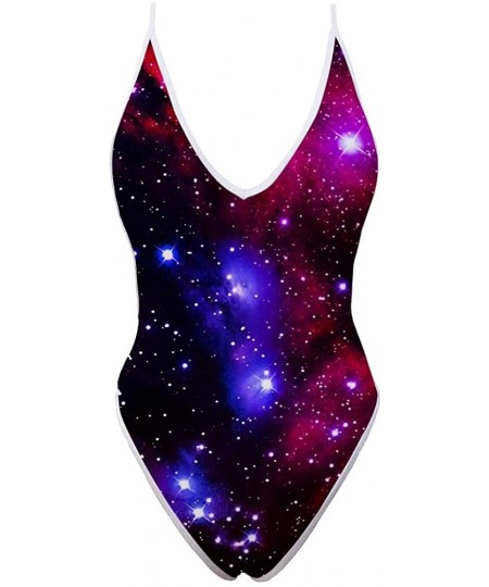 Sets Sexy Women Monokini Deep V One Piece Backless Cheeky Swimwear Bikini - Print 13 - CB18QAD26WG