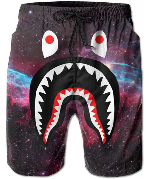 Board Shorts Bape Blood Shark Mens Swimtrunks Casual Board Shorts with Pockets - Bape 12 - C8196M58I3Y