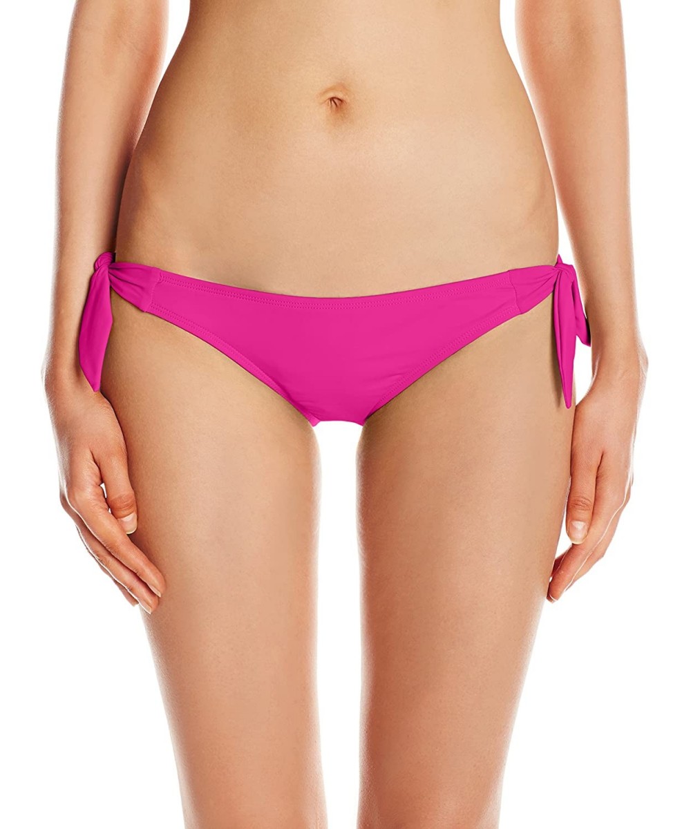 Tankinis Women's Sash Tie Side Med Bikini Bottom Swimwear - So Soft Magenta - CI12NRQN4TK