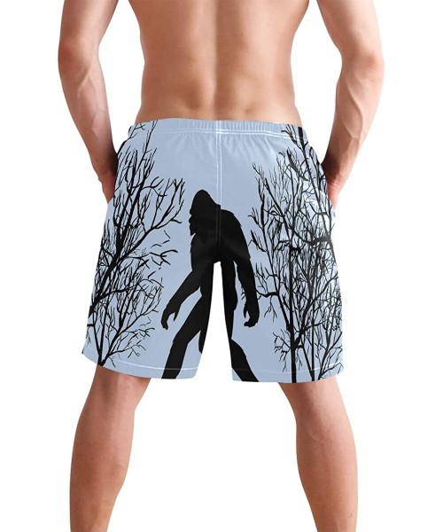 Board Shorts Mens Surfing Shorts Boxing Kangaroo Golden Swim Trunks Shorts - Bigfoot Cute - CK18XD5TTZ6