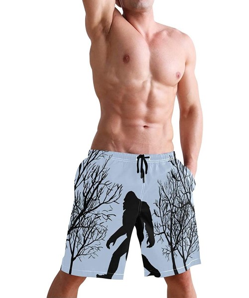 Board Shorts Mens Surfing Shorts Boxing Kangaroo Golden Swim Trunks Shorts - Bigfoot Cute - CK18XD5TTZ6