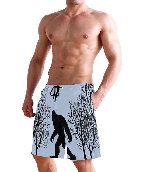 Board Shorts Mens Surfing Shorts Boxing Kangaroo Golden Swim Trunks Shorts - Bigfoot Cute - CK18XD5TTZ6