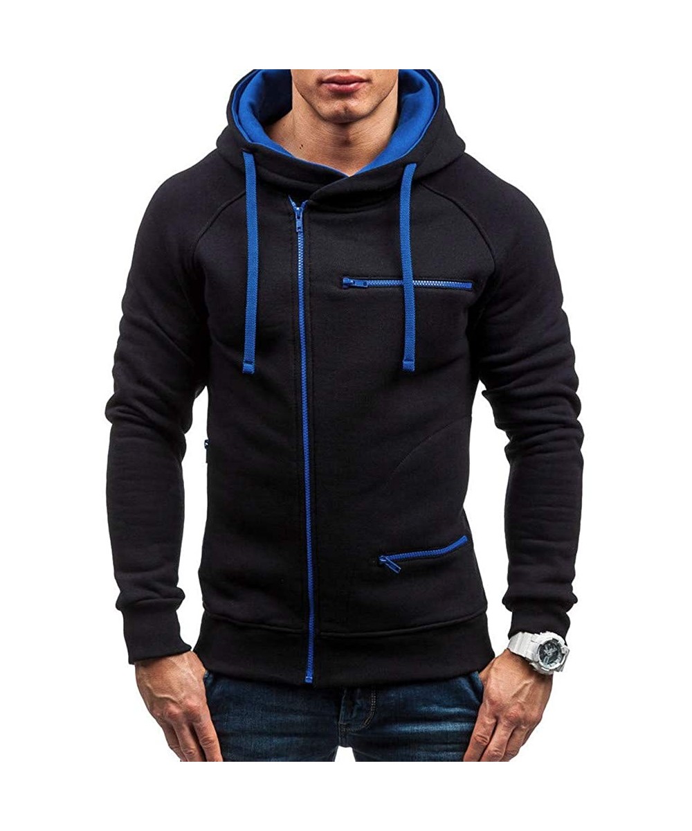 Racing Clearance Sale ! Men Hoodies-Vanvler Male [Long Sleeve Sweatshirt ] Casual Top Solid Autumn Outwear (M- Black) - C318I...