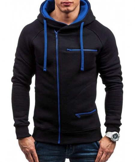 Racing Clearance Sale ! Men Hoodies-Vanvler Male [Long Sleeve Sweatshirt ] Casual Top Solid Autumn Outwear (M- Black) - C318I...