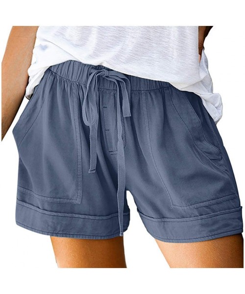 Board Shorts Summer Casual Loose Comfy Shorts for Women - B Light Blue - CB199L2TAO2