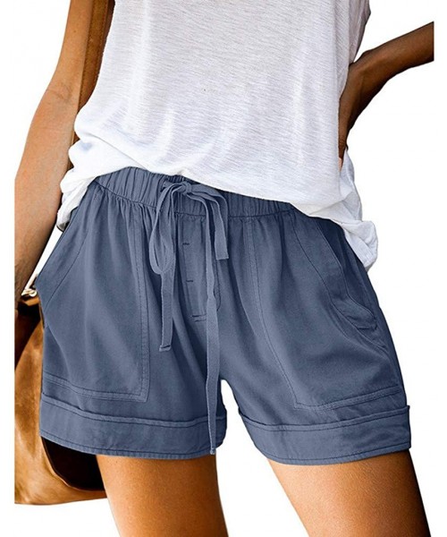 Board Shorts Summer Casual Loose Comfy Shorts for Women - B Light Blue - CB199L2TAO2