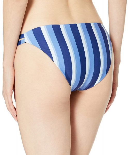 Sets Women's Double Strap Swimsuit Bikini Bottom - Parallel Stripe Navy - CU18Y5KXGUW