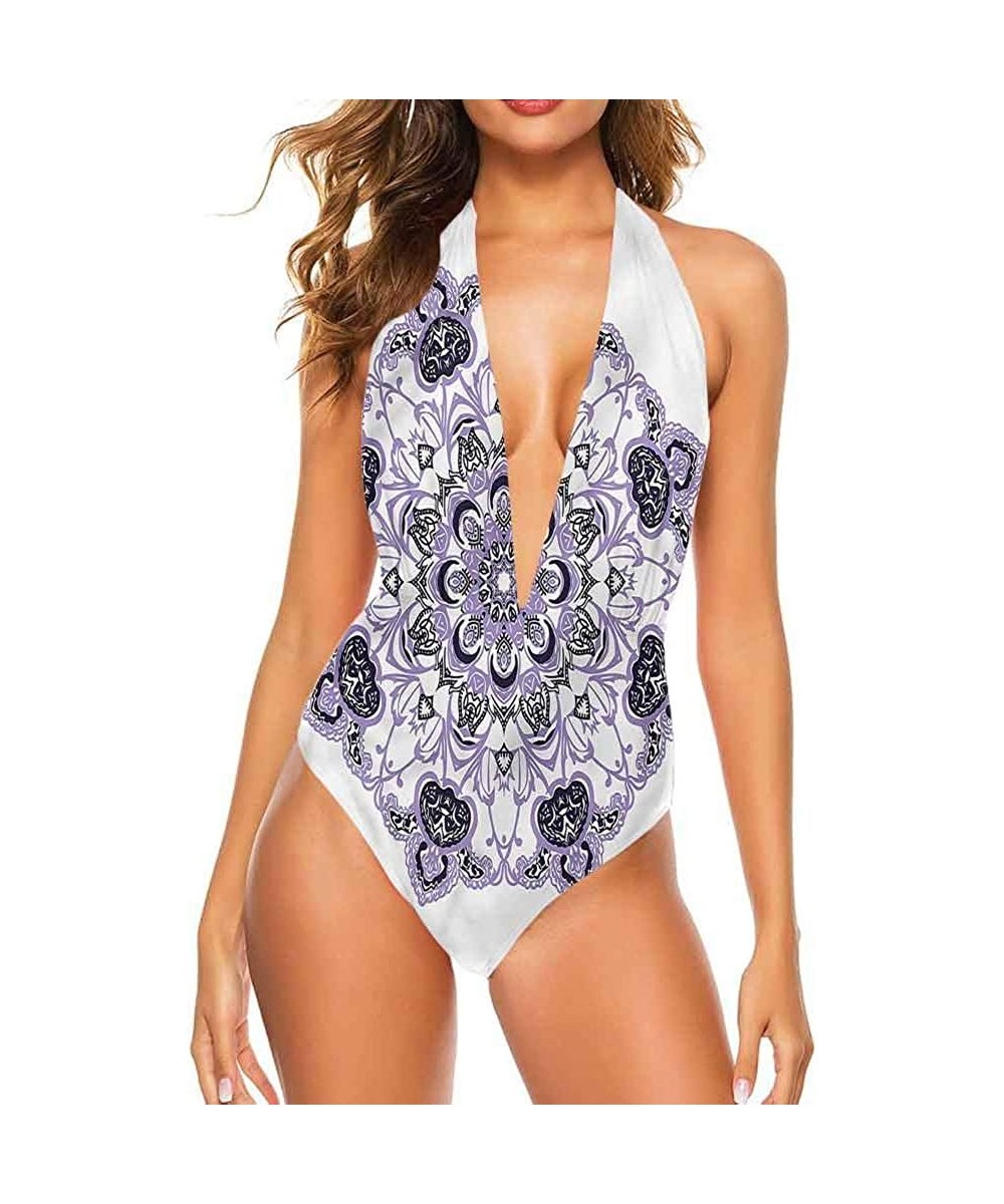 Cover-Ups Sexy Womens Swimsuit- Oriental Kaleidoscopic Simple and Sexy - Multi 01 - CV19CAR7U3G