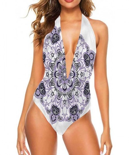 Cover-Ups Sexy Womens Swimsuit- Oriental Kaleidoscopic Simple and Sexy - Multi 01 - CV19CAR7U3G