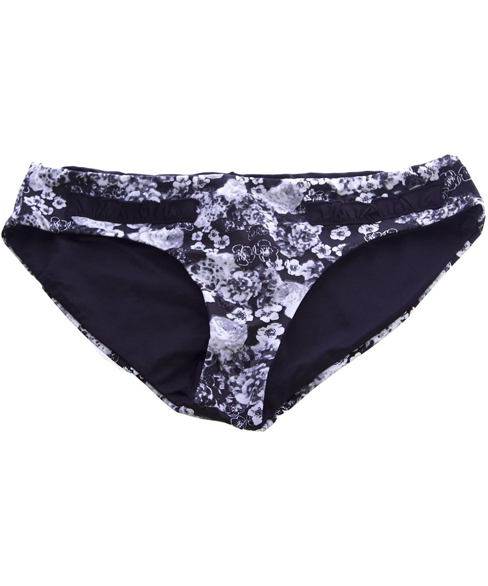 Tankinis Women's Georgie Hipster Bikini Bottoms - Black/White Floral - C1127191O3L